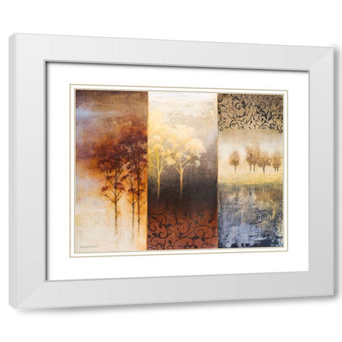 Lost in Trees I White Modern Wood Framed Art Print with Double Matting by Marcon, Michael