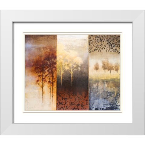 Lost in Trees I White Modern Wood Framed Art Print with Double Matting by Marcon, Michael