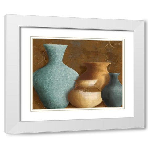 Ancient Clay I White Modern Wood Framed Art Print with Double Matting by Loreth, Lanie