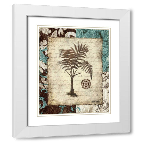Secret Fern III White Modern Wood Framed Art Print with Double Matting by Marcon, Michael