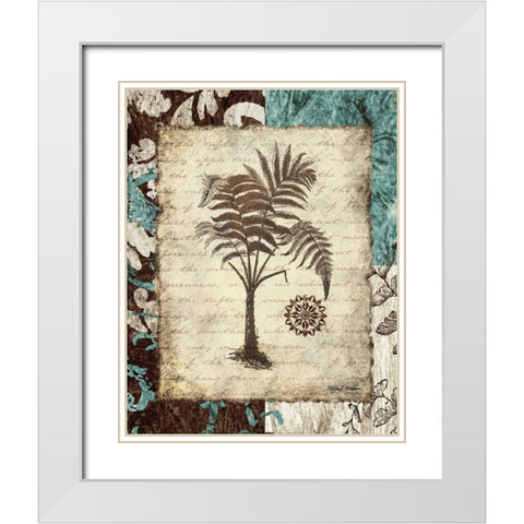Secret Fern III White Modern Wood Framed Art Print with Double Matting by Marcon, Michael