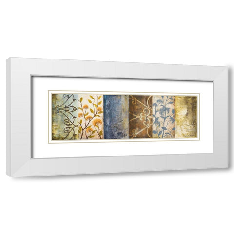 Botanical Modulation I White Modern Wood Framed Art Print with Double Matting by Marcon, Michael