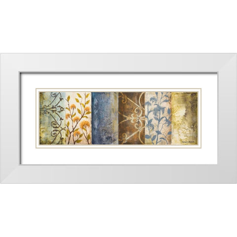Botanical Modulation I White Modern Wood Framed Art Print with Double Matting by Marcon, Michael