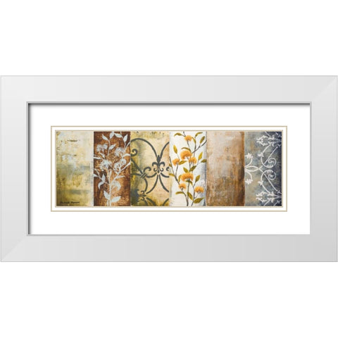 Botanical Modulation II White Modern Wood Framed Art Print with Double Matting by Marcon, Michael