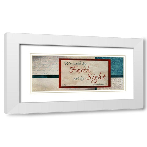 Faith and Sight White Modern Wood Framed Art Print with Double Matting by Medley, Elizabeth