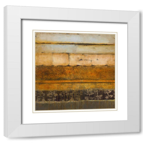 Natures Interlude Square II White Modern Wood Framed Art Print with Double Matting by Loreth, Lanie