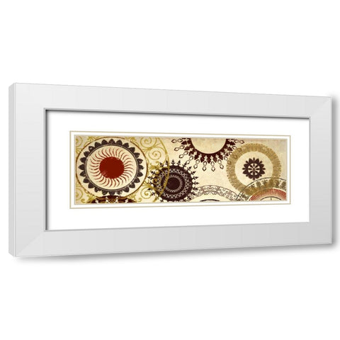 Textile Panel I White Modern Wood Framed Art Print with Double Matting by Marcon, Michael