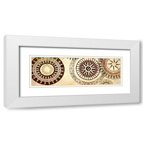 Textile Panel II White Modern Wood Framed Art Print with Double Matting by Marcon, Michael