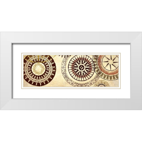 Textile Panel II White Modern Wood Framed Art Print with Double Matting by Marcon, Michael