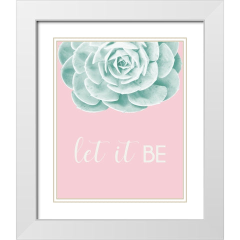 Inspirational Echeveria White Modern Wood Framed Art Print with Double Matting by Rodriguez, Jairo