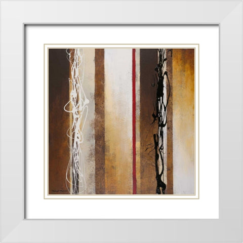 Breaking Loose II White Modern Wood Framed Art Print with Double Matting by Marcon, Michael
