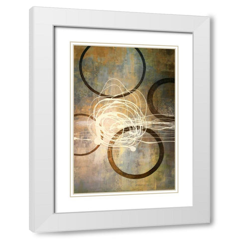 Connections I White Modern Wood Framed Art Print with Double Matting by Marcon, Michael