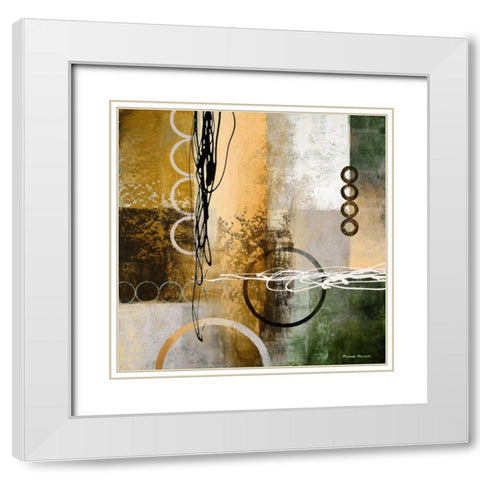 Intersect I White Modern Wood Framed Art Print with Double Matting by Marcon, Michael