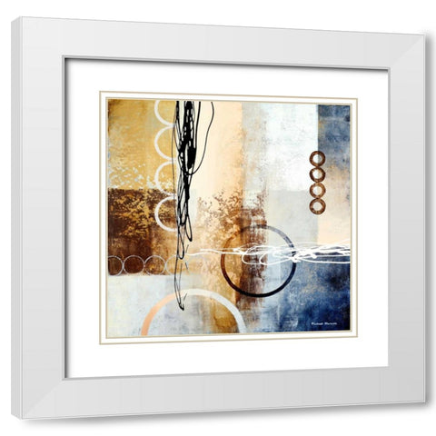Intersections I White Modern Wood Framed Art Print with Double Matting by Marcon, Michael