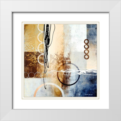 Intersections I White Modern Wood Framed Art Print with Double Matting by Marcon, Michael