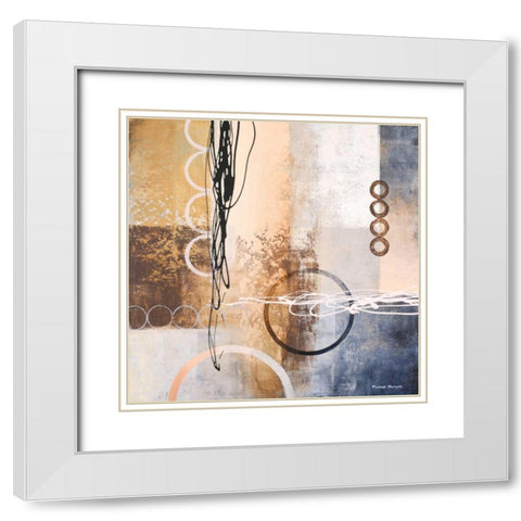 Intersections I White Modern Wood Framed Art Print with Double Matting by Marcon, Michael