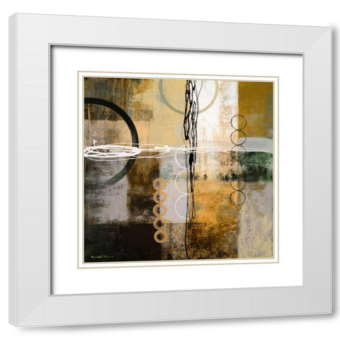 Intersect II White Modern Wood Framed Art Print with Double Matting by Marcon, Michael