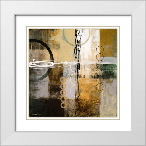 Intersect II White Modern Wood Framed Art Print with Double Matting by Marcon, Michael