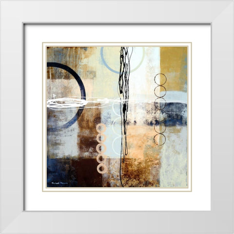 Intersections II White Modern Wood Framed Art Print with Double Matting by Marcon, Michael