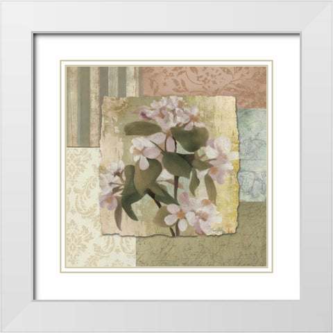 Botanical Blossom White Modern Wood Framed Art Print with Double Matting by Medley, Elizabeth