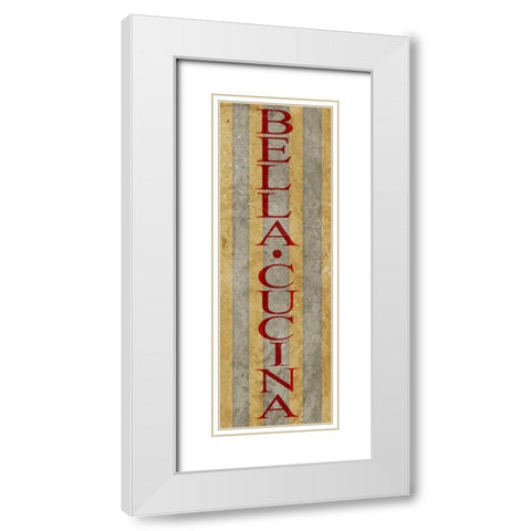 Bella Cucina White Modern Wood Framed Art Print with Double Matting by SD Graphics Studio