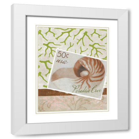 Paradise Cove White Modern Wood Framed Art Print with Double Matting by Medley, Elizabeth