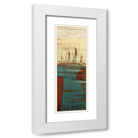 Calm Waters I White Modern Wood Framed Art Print with Double Matting by Kingsley