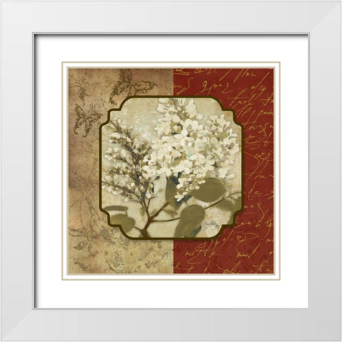 Tuscan Glimpse II White Modern Wood Framed Art Print with Double Matting by Medley, Elizabeth