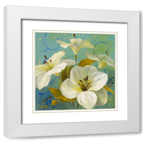 Bahama Breeze I White Modern Wood Framed Art Print with Double Matting by Loreth, Lanie