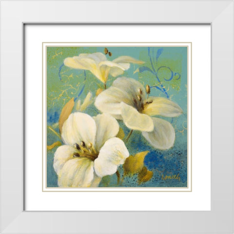 Bahama Breeze II White Modern Wood Framed Art Print with Double Matting by Loreth, Lanie
