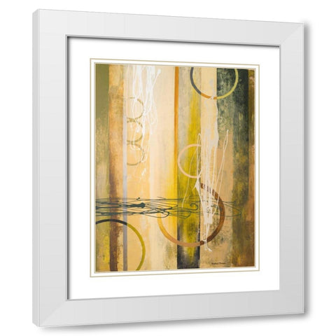 Neutral Earthbound II White Modern Wood Framed Art Print with Double Matting by Marcon, Michael