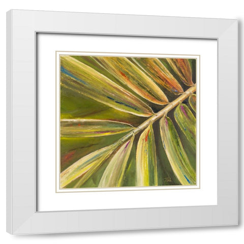 Green Close Up II White Modern Wood Framed Art Print with Double Matting by Pinto, Patricia