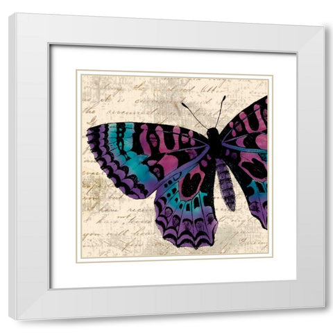 Jewel Dreams I White Modern Wood Framed Art Print with Double Matting by Medley, Elizabeth