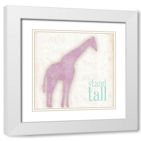 Stand Tall White Modern Wood Framed Art Print with Double Matting by SD Graphics Studio