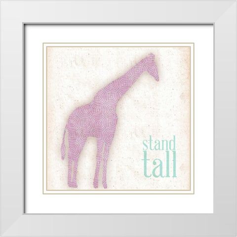 Stand Tall White Modern Wood Framed Art Print with Double Matting by SD Graphics Studio