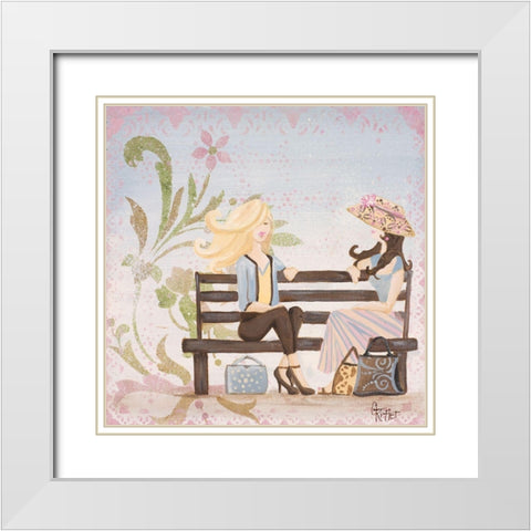 Central Park I White Modern Wood Framed Art Print with Double Matting by Ritter, Gina
