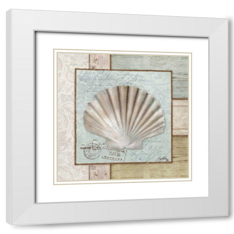 Traveling By Sea I White Modern Wood Framed Art Print with Double Matting by Medley, Elizabeth