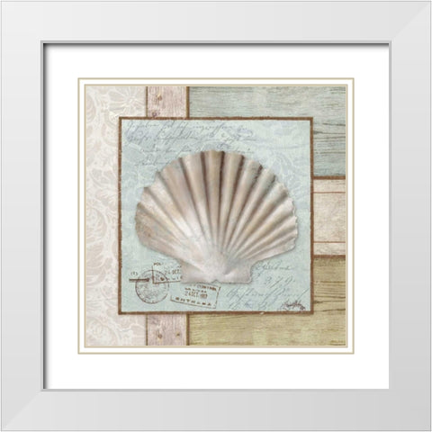 Traveling By Sea I White Modern Wood Framed Art Print with Double Matting by Medley, Elizabeth