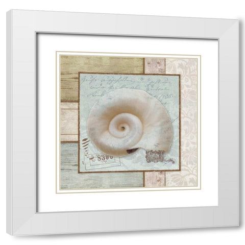 Traveling By Sea II White Modern Wood Framed Art Print with Double Matting by Medley, Elizabeth