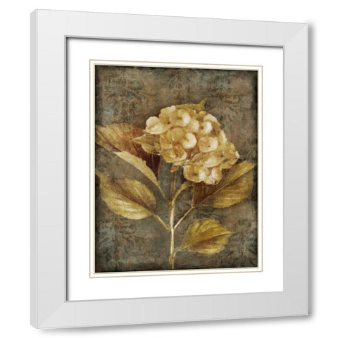 Antique Hydrangea I White Modern Wood Framed Art Print with Double Matting by Loreth, Lanie