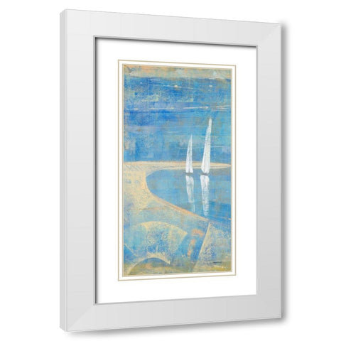 In the Distance I White Modern Wood Framed Art Print with Double Matting by Kingsley