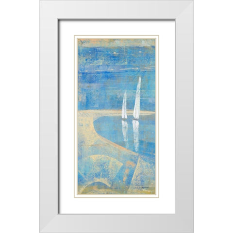 In the Distance I White Modern Wood Framed Art Print with Double Matting by Kingsley
