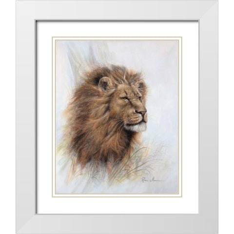 Grandeur White Modern Wood Framed Art Print with Double Matting by Manning, Ruane