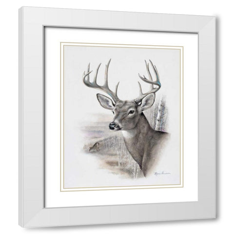 Fall Splendor White Modern Wood Framed Art Print with Double Matting by Manning, Ruane