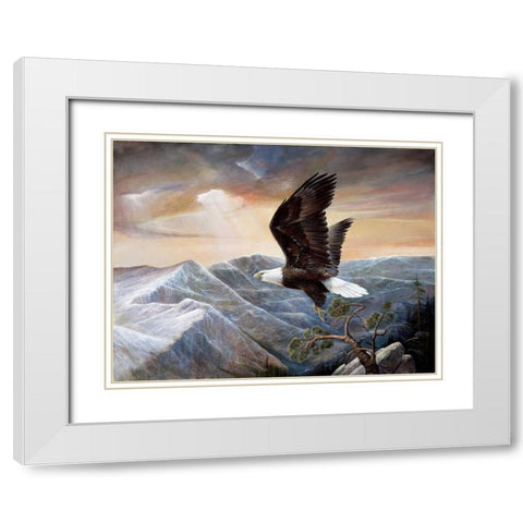 Eagles Lair White Modern Wood Framed Art Print with Double Matting by Manning, Ruane