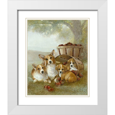 Apple Dumpling White Modern Wood Framed Art Print with Double Matting by Manning, Ruane