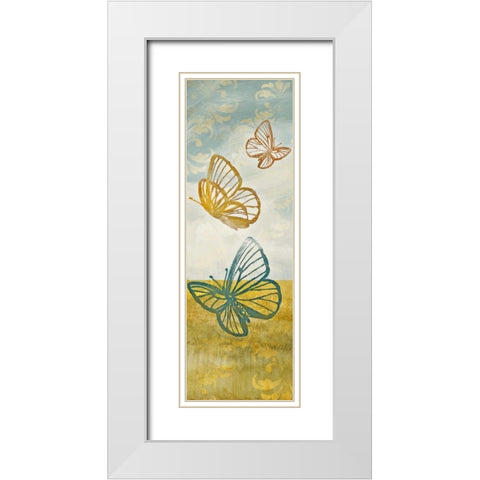 Fluttering Field I White Modern Wood Framed Art Print with Double Matting by Loreth, Lanie