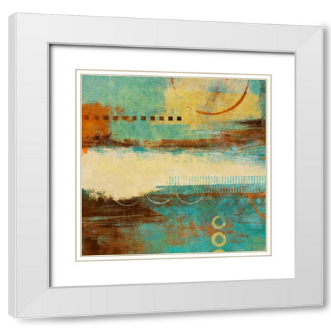 Boardwalk Fun III White Modern Wood Framed Art Print with Double Matting by Marcon, Michael