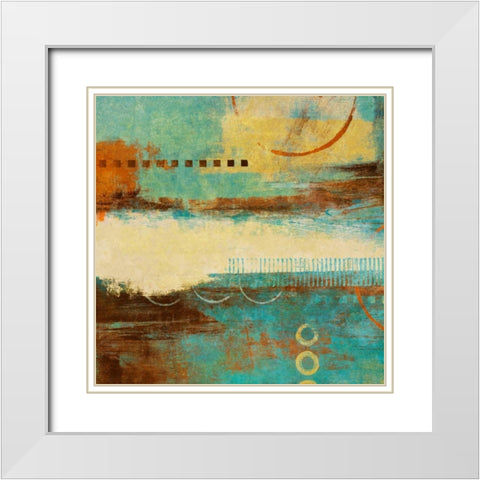 Boardwalk Fun III White Modern Wood Framed Art Print with Double Matting by Marcon, Michael