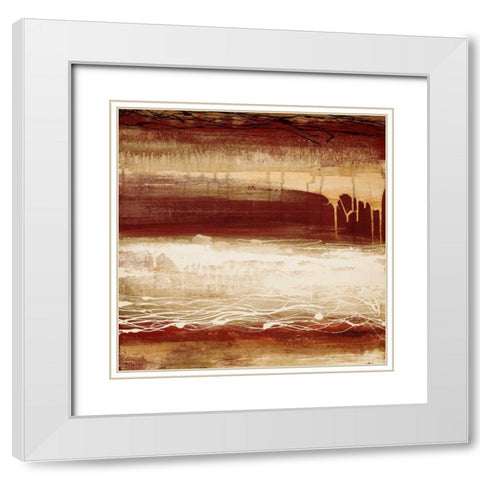Red Wahn I White Modern Wood Framed Art Print with Double Matting by Marcon, Michael